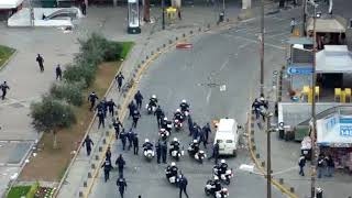 Athens 6 December 2009 Riot: Anarchist smash a police van 1 year after the December Revolt