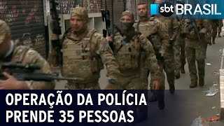 Ação policial no Rio prende 35 pessoas no Jacarezinho e Muzema | SBT Brasil (19/01/22)