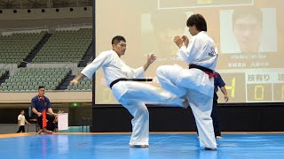 【新極真会】第37回全関西空手道選手権大会　決勝　軽重量級　名越大樹　対　森口竜多　SHINKYOKUSHINKAI KARATE