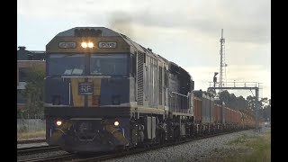 GL110 \u0026 C502 lead 7351 Nickel train through Midland