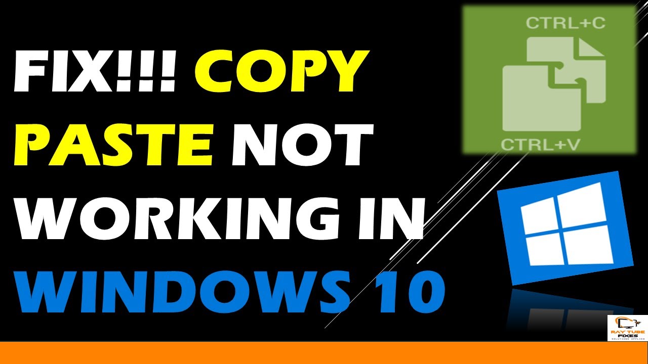 Fix!!! Copy Paste Not Working On Windows 10 - YouTube