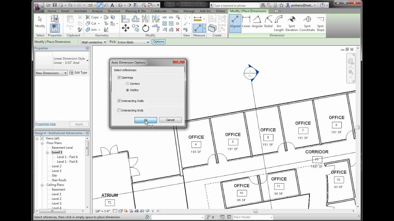 Revit Tutorial - The Revit Kid - Auto Dimension - YouTube