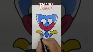 Funny Prank by Huggy Wuggy .exe.｜Poppy Playtime Huggy Wuggy drawing & coloring video #Shorts