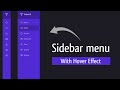 How to make a sidebar menu with Hover Effect | @codebrowser  #sidebar #htmlandcss