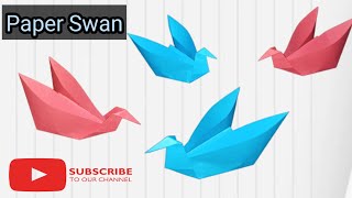 Origami Swan | Paper Swan | Easy Paper Crafts |crafts for school / paper craftSimple Crafts For Kids