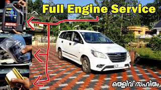 Toyota Innova Full Engine Service | How To Service Toyota Innova At Home | Engine Servicing