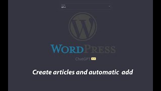 Automation Posts WordPress + ChatGPT = python script