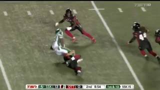 October 7, 2016 - Darian Durant 20 yard pass to Caleb Holley