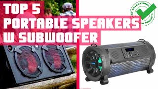 Portable Speaker with Subwoofer | Top 5 Best Portable Speakers with Bass Review