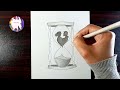 how to draw love couple in hourglass romantic couple drawing tow lover drawing step by step