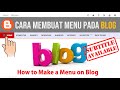 Cara Membuat Menu pada Blog di Blogger