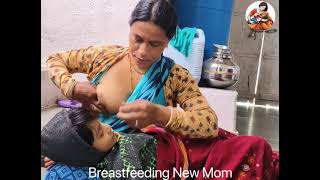 Open breastfeeding indian mom vlog 2024 || desi bhabhi breastfeeding || \u200e\u200e\u200e@Breastfeeding-9 