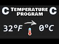 Let's code a temperature program with C programming! 🌡️