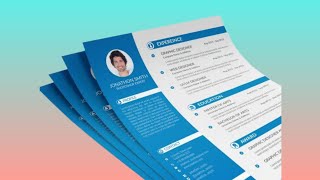 Awesome Blue Resume Design Tutorial in Microsoft Word (Cv maker) | CV Designing