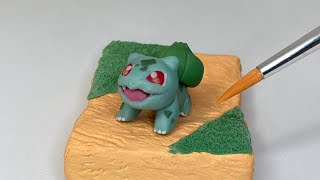 【粘土】フシギダネとジオラマ作ってみた【ポケカイラスト立体化】　〜I tried to make a Pokémon trading card game  Bulbasaur with clay〜