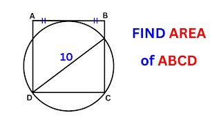 Find the area of the square ABCD | A Nice Geometry Problem | Important Geometry and Algebra Skills