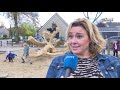 tegels eruit groen erin obs de rythmeen start transformatie van het schoolplein