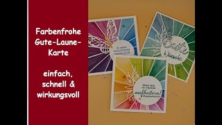 Farbenfrohe Gute-Laune-Karte - schnell, einfach \u0026 wirkungsvoll - \