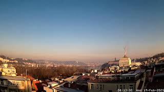 20250219 Prague 4K timelapse - Falcon 9 entering atmosphere over Germany and Poland