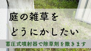 【蓄圧式噴射器】除草剤を散布しました。庭の雑草どうにかしたい