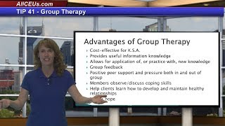 TIP41  Group Therapy for Counseling Training and CEUs for LPC and Addiction Counselors