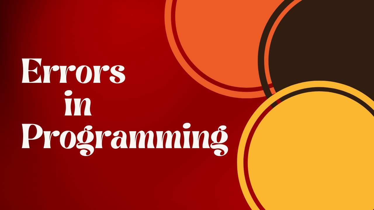 Errors Programming Youtube