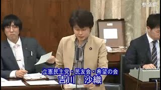 吉川沙織 立憲民主党 災害対策特別委員会 参議院 2019 04 24