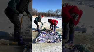 Outdoor fishing in snow ❄️🌨️