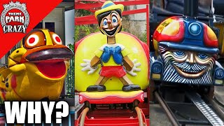 Top 10 TERRIBLE Roller Coaster Trains - CURSED IMAGES
