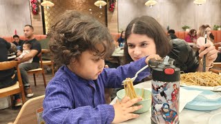 Baby Omar’s First Valentine’s Day Dinner | Learning to Eat Noodles at Dun Huang, Irvine