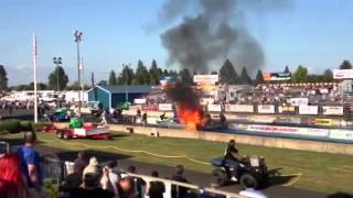 Man burns to Death in race car.
