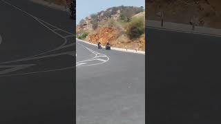 penukonda fort turning bikers on curve. #automobile #biker #travel #bends #instagram #reels #shorts