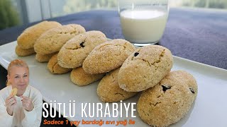 Sadece 1 Çay Bardağı Sıvı Yağ ile Nefis Sütlü Kurabiye! ☕🍪