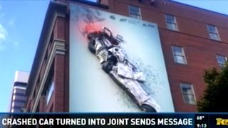 Let's Make A Crashed Car Look Like A Joint! Right... Colorado DOT Driving While HIGH Billboard