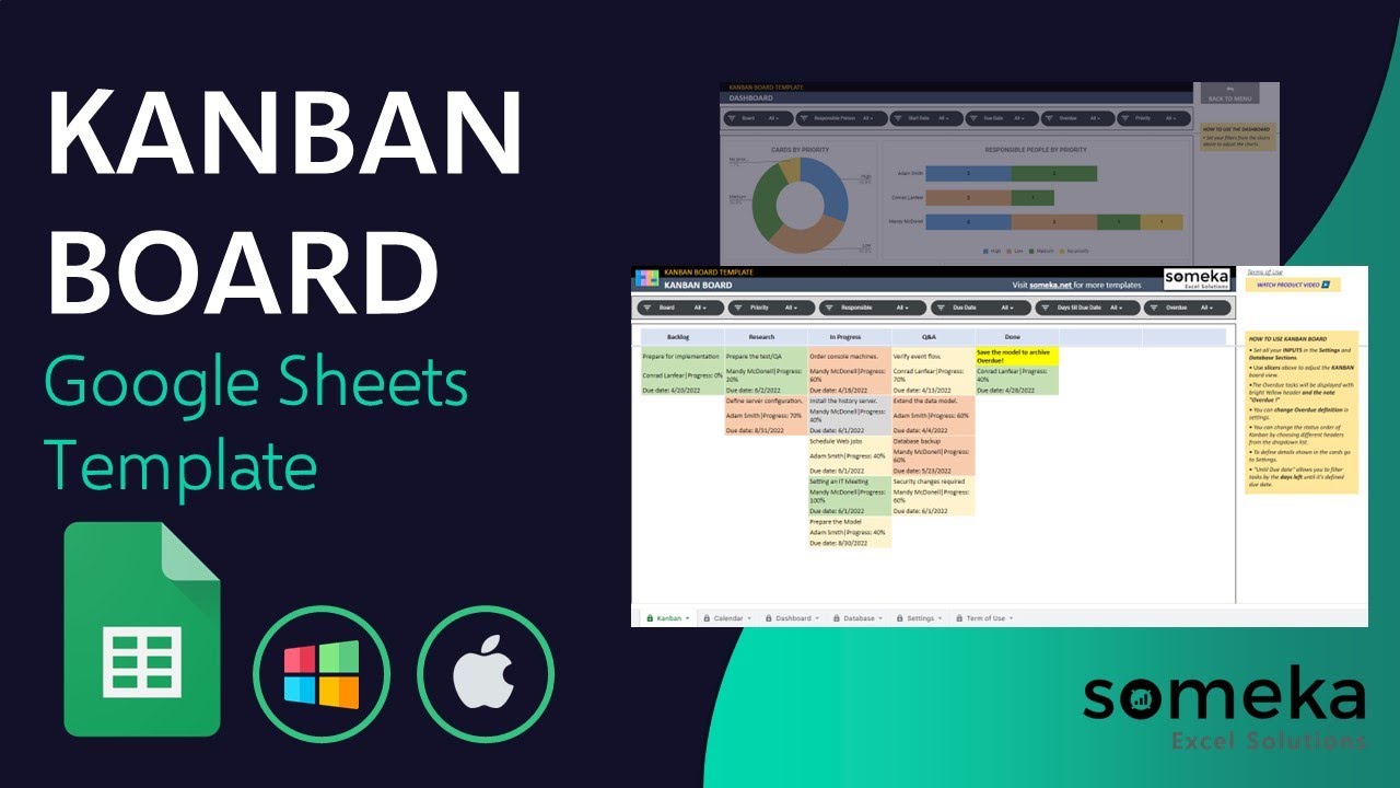 Kanban Board Google Sheets Template | Kanban Agile Board - YouTube