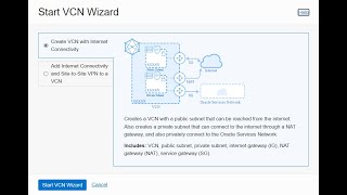 Oracle Cloud Infrastructure - Create Virtual Cloud Network with Internet Connectivity using Wizard