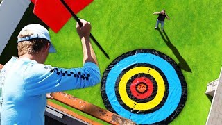 GIANT Darts from a 30ft Scissor Lift!! *DONT MISS*