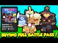 Buying ALL TIERS OF THE BATTLE PASS In Roblox Bedwars Season 2!