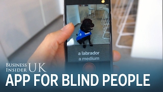 An app for blind people identifies and reads out objects in their surroundings