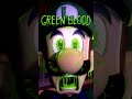 luigi has green blood lumpdump shorts