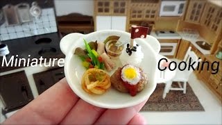 Miniature Cooking #45 ミニチュア料理 『Kids' lunch A-お子様ランチA- Hamburger steak \u0026 Spaghetti- ハンバーグ＆スパゲティ』