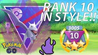 SENSEI HITS RANK 10 WITH SHADOW AERODACTYL!! POKÉMON GO BATTLE LEAGUE: FLYING CUP!!