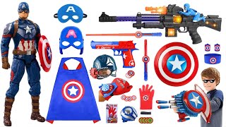 Captain America Toys Collection Unboxing Review-Cloak，Mask，gloves，pistol，Shield，