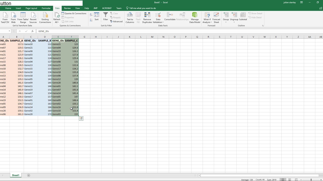 Quantile Normalization In Excel - YouTube