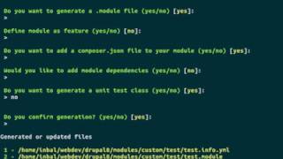 Drupal console - create new module