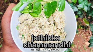 JATHIKKA CHAMMANDHI | ജാതിക്ക ചമ്മന്തി | jathikka chammandhi recipe | സ്പെഷ്യൽ ചമ്മന്തി