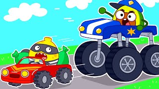 Police Monster Truck 🚓 Police Officer Will Help You! More Funny Cartoons for Kids by Pit & Penny 🥑