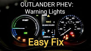 EASY FIX - Mitsubishi Outlander PHEV : RBS WARNING, EV SYSTEM WARNING, ABS & ASC WARNING