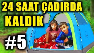 24 HOURS STAYING AND LIVING IN THE TENT!! #5 (phenomenon family stay in the tent challenge)