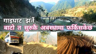 Khotang To Gaighat Ride||gaighat jharne bato ko abastha||khotange Rider Ac